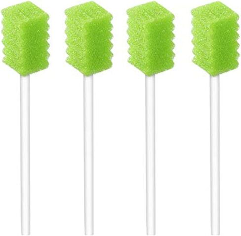 ZIZNBA Disposable Mouth Swabs Sponge - Unflavored & Sterile Oral Swabs Dental Swabsticks for Mouth Cleaning (50PCS） in Kuwait
