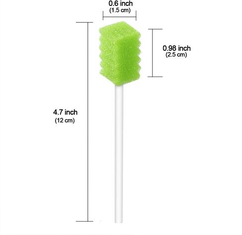 ZIZNBA Disposable Mouth Swabs Sponge - Unflavored & Sterile Oral Swabs Dental Swabsticks for Mouth Cleaning (50PCS） in Kuwait