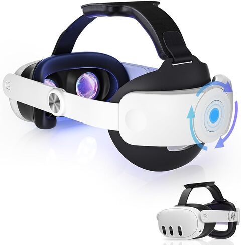 حزام رأس CloudValley قابل للتعديل متوافق مع Quest 3، بديل حزام Elite لتعزيز الدعم وتصميم التحرير بنقرة واحدة، خفيف الوزن ومريح in Kuwait