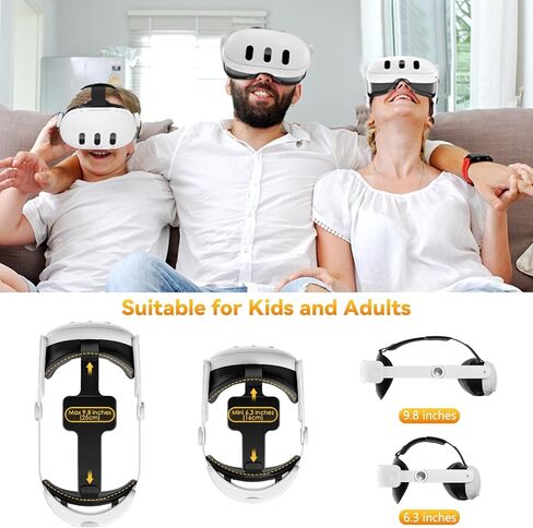 حزام رأس CloudValley قابل للتعديل متوافق مع Quest 3، بديل حزام Elite لتعزيز الدعم وتصميم التحرير بنقرة واحدة، خفيف الوزن ومريح in Kuwait