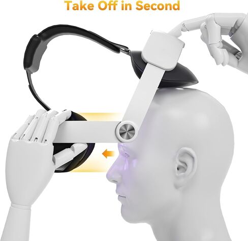 حزام رأس CloudValley قابل للتعديل متوافق مع Quest 3، بديل حزام Elite لتعزيز الدعم وتصميم التحرير بنقرة واحدة، خفيف الوزن ومريح in Kuwait