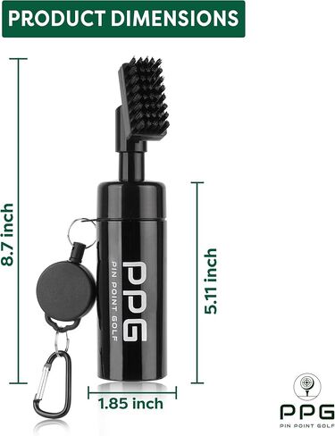 PIN Point Golf: Spray Bottle Golf Club Cleaner - Convenient Attachment, Refillable Water Reservoir, Efficient Spray Nozzle, Secure Design for Golfers - Elevate Your Swing Accuracy in Saudi Arabia