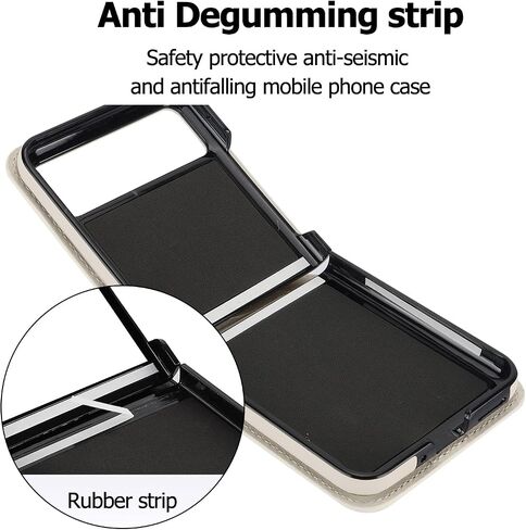 for Motorola Moto Razr 2023 Case with Card Holder & Crossbody & Hand Strap [Not fit Razr Plus 2023] Slim PU Leather Moto Razr 2023 Phone Case Women Girls Leather Case for Razr 2023 Black in Saudi Arabia