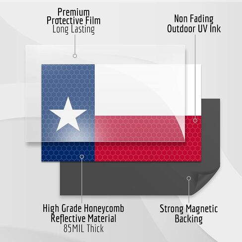 2PC Texas Flag Car Magnets - 5x3 Inches - Texas Magnet for Car Jeep Truck Logo - Lone Star Nation USA American Bumper in Saudi Arabia