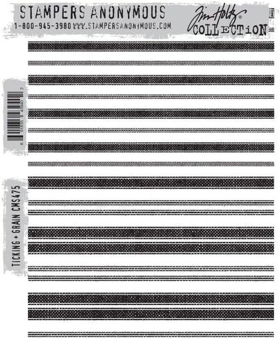 Tim Holtz Ticking + Grain Cling Stamp Set - Carnora Mesh Storage Bag, September 2023 Release (CAR2CMS475) in Saudi Arabia