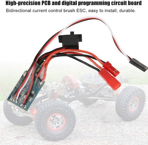 RC Brushed ESC, 30A 4-8V Two Way Brush ESC RC Motor Speed Controller RC Car Accessories Replacement Bidirectional Current Control Brush ESC for 1/16 1/18 1/24 Car Boat (With brake) in Saudi Arabia