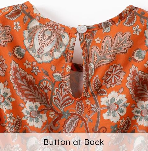 PATPAT Little Big Girls Dress Vintage Boho Floral Ruffle Short Sleeve Casual Swing Dress with Braided Belt in Kuwait