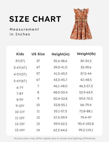 PATPAT Little Big Girls Dress Vintage Boho Floral Ruffle Short Sleeve Casual Swing Dress with Braided Belt in Kuwait