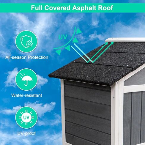 Lifeand 56.7''L Deluxe Multi-Level Rabbit Hutch, Ideal for Rabbits, Chicks, Guinea Pigs, and Hedgehogs, Gray+White in Kuwait