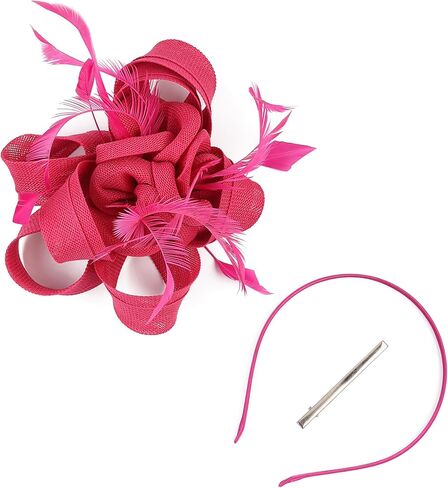 Dressfan Fascinator قبعة خوذة المرأة 20s 50s خمر عقال ل كنتاكي ديربي/زفاف/كوكتيل/زفاف/حفلة الشاي in Kuwait
