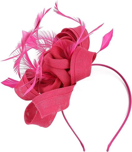 Dressfan Fascinator قبعة خوذة المرأة 20s 50s خمر عقال ل كنتاكي ديربي/زفاف/كوكتيل/زفاف/حفلة الشاي in Kuwait