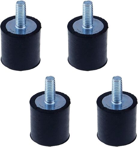 HNGSON M4 Rubber Mounts Shock Absorber Anti Vibration Isolator Mounts Cylindrical Vibration Isolation Mount 15×15mm, Pack of 4 in Saudi Arabia