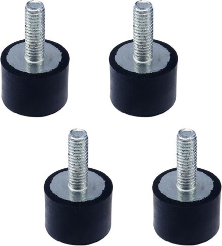 HNGSON M4 Rubber Mounts Shock Absorber Anti Vibration Isolator Mounts Cylindrical Vibration Isolation Mount 15×15mm, Pack of 4 in Kuwait