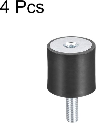 4 قطع من حوامل مطاطية من uxcell M10 ممتص للصدمات عازل للاهتزاز للذكور والإناث، لمحرك المرآب وضاغط الهواء وبكرات القوارب والسيارات، D50mmxH20mm in Saudi Arabia