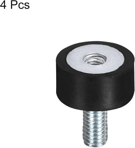 uxcell Rubber Mounts 4pcs M8 Male/Female Vibration Isolator Shock Absorber, for Garage Motor Air Compressor Car Boat Bobbins, D40mmxH40mm in Saudi Arabia
