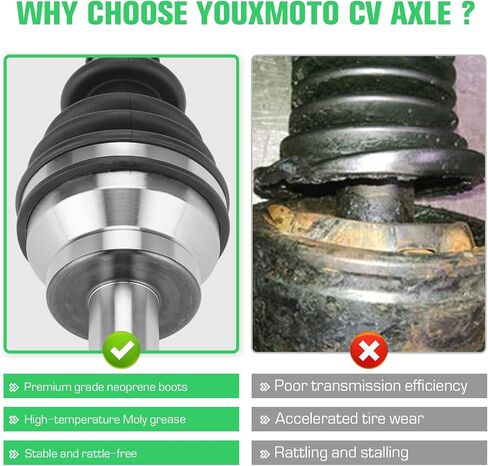 Front CV Axle Fit for Polaris Sportsman 400 500, For Magnum 325 425 Scrambler 4x4 1995-2008; 4340 Chromoly Steel Drive Half Shaft, For 1380063 1380066, 1380085 in Saudi Arabia