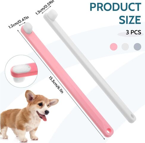 KALIONE Dog Toothbrush, 3 Pack Extra Soft Cat Toothbrushes Pet Deep Clean Dense Brush Pet Toothbrush with Ultra Soft Bristles Dental Cleaning Brushes for Puppy Small Dog and Cat in Saudi Arabia