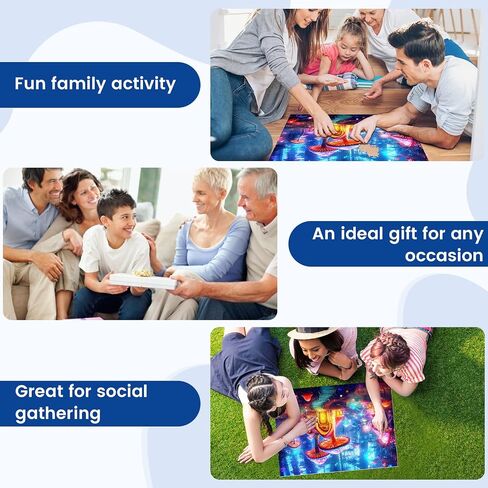 500 Piece Puzzle for Adults, Jigsaw Puzzles 500 Pieces Birthday Party for Family Adults Funny Puzzle for Adults Finished Size 20.5 x 15in (Mushroom Hut) in Saudi Arabia