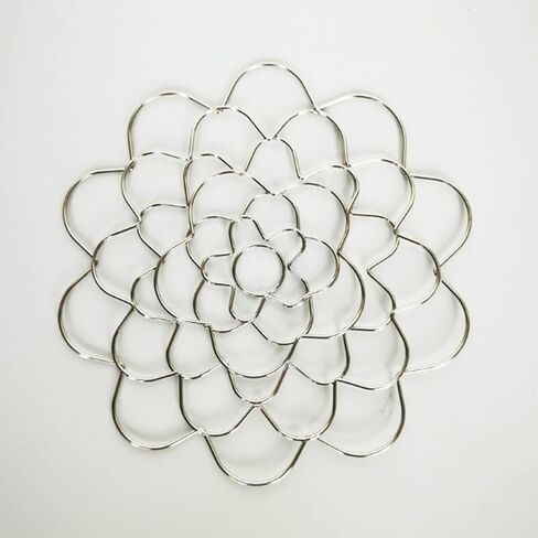 1 قطعة ضفدع زهرة فضية من الفولاذ المقاوم للصدأ غطاء منظم أغطية معدنية إدراج منظم الأزهار المستديرة لترتيب تثبيت النبات Hotop-Craft Organizer-65 الزهور الضفادع و Kenzans in Kuwait