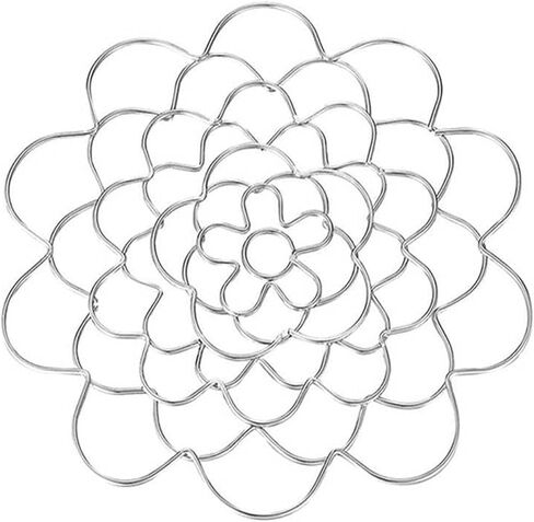 1 قطعة ضفدع زهرة فضية من الفولاذ المقاوم للصدأ غطاء منظم أغطية معدنية إدراج منظم الأزهار المستديرة لترتيب تثبيت النبات Hotop-Craft Organizer-65 الزهور الضفادع و Kenzans in Kuwait