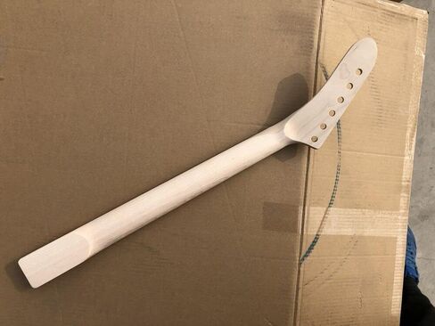 Maple Guitar Neck 24Fret 25.5inch Locking Nut Banana Head Dot Inlay Bolt on DIY guitar necks replacement in Saudi Arabia