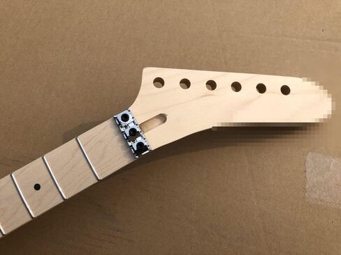 Maple Guitar Neck 24Fret 25.5inch Locking Nut Banana Head Dot Inlay Bolt on DIY guitar necks replacement in Saudi Arabia