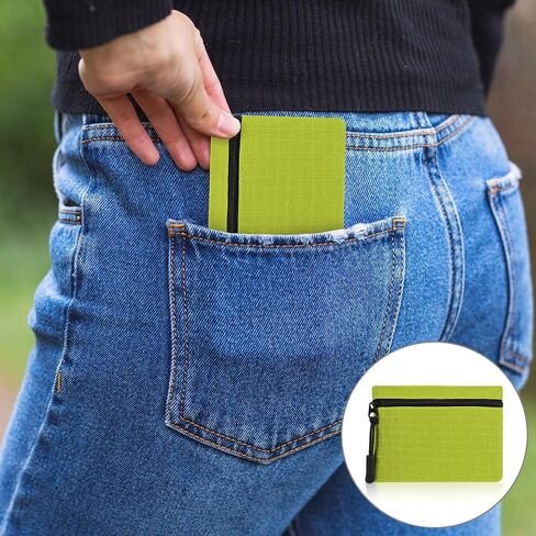 محفظة Andibro Mini Canvas للعملات المعدنية، حقيبة تغيير صغيرة، محفظة تغيير محمولة مع حقيبة عملات معدنية بسحاب، حقائب تغيير صغيرة للنساء (أزرق) in Kuwait