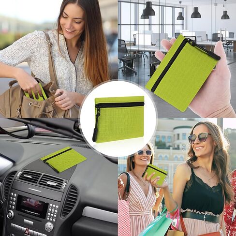 محفظة Andibro Mini Canvas للعملات المعدنية، حقيبة تغيير صغيرة، محفظة تغيير محمولة مع حقيبة عملات معدنية بسحاب، حقائب تغيير صغيرة للنساء (أزرق) in Kuwait