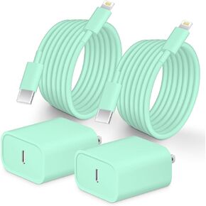 iPhone 14 13 12 Fast Charger [MFi Certified] 10FT Type C Charger 2 Pack 20W USB C Charger Block with Fast Charging Cable for iPhone 14/14 Pro/13/13Pro Max/12/12 Pro Max/11/XS/XR/X/8Plus,iPad in Kuwait
