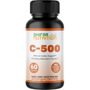 Halal Vitamin C-1000mg Tablets, 60 Days Supply. Immune Support Supplement with Vitamin C, Elderberry, Quercetin, Rose HIPS & Rutin. Vegetarian, Non-GMO, Sugar Free & Keto Friendly in Kuwait