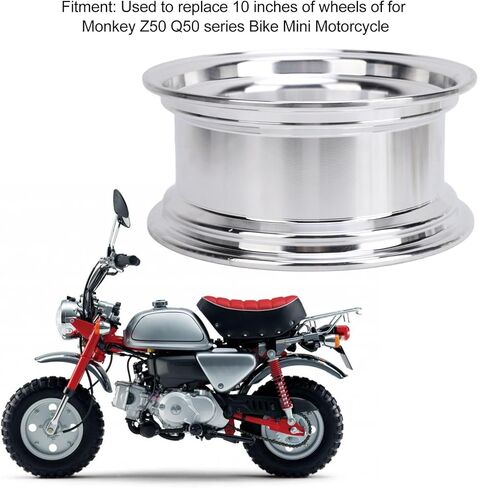 Wheel Rim 5.0?10 10in Rear Wheel Rim Hub Aluminium Alloy Widened Thickened Enhanced Stability for Z50 Series Bike Mini Motorcycle Enhanced Stability Mini Motorcycle in Saudi Arabia