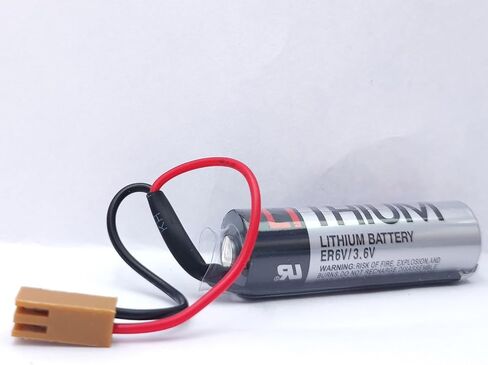 (15 حزمة) ER6V/3.6V 2400mAh ER6VC119A/ER6VC119B PLC بطارية ليثيوم غير قابلة للشحن مع قابس بني in Kuwait