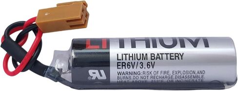 (15 حزمة) ER6V/3.6V 2400mAh ER6VC119A/ER6VC119B PLC بطارية ليثيوم غير قابلة للشحن مع قابس بني in Kuwait