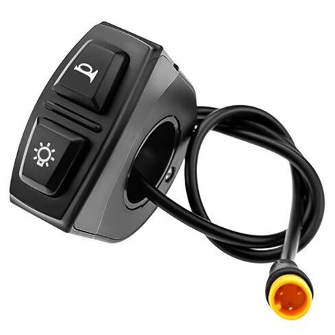 Electric Bike 2-in-1 Switch for Headlight for Horn, 3-Pin Waterproof Design for E-Bikes, Scooters, and Electric Vehicles, Fits 22.2 mm Handlebar ABS Material for Outdoor Cycling Safety and Control in Saudi Arabia