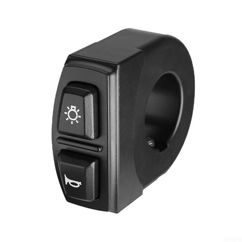 Electric Bike 2-in-1 Switch for Headlight for Horn, 3-Pin Waterproof Design for E-Bikes, Scooters, and Electric Vehicles, Fits 22.2 mm Handlebar ABS Material for Outdoor Cycling Safety and Control in Saudi Arabia