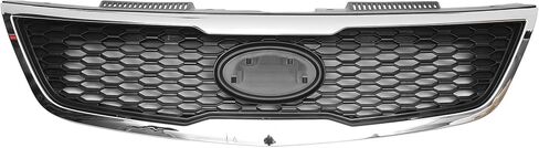 X AUTOHAUX Front Upper Hood Bumper Grille Grill for Kia Forte 2010-2013 Front Upper Bumper Kidney Grille Grill Black Chrome Silver Tone in Saudi Arabia