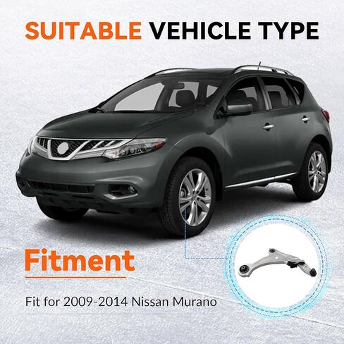 زوج ذراع التحكم الأمامي السفلي مع طقم تعليق كروي مشترك لنيسان مورانو 2009 2010 2011 2012 2013 2014 K622157 K622158 in Kuwait