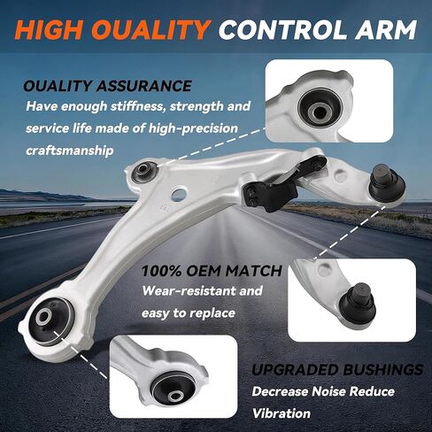 زوج ذراع التحكم الأمامي السفلي مع طقم تعليق كروي مشترك لنيسان مورانو 2009 2010 2011 2012 2013 2014 K622157 K622158 in Kuwait