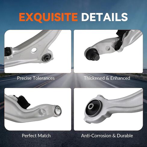 زوج ذراع التحكم الأمامي السفلي مع طقم تعليق كروي مشترك لنيسان مورانو 2009 2010 2011 2012 2013 2014 K622157 K622158 in Kuwait