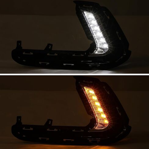 KUAFU Pair LED Fog Lights Compatible with 2016-2018 Hyundai Elantra (Sixth Generation) Replacement for 92207-F2100 92208-F2100 Fog Lamp Light DRL Driver Side & Passenger Side Clear Lens in Saudi Arabia
