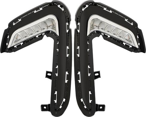 KUAFU Pair LED Fog Lights Compatible with 2016-2018 Hyundai Elantra (Sixth Generation) Replacement for 92207-F2100 92208-F2100 Fog Lamp Light DRL Driver Side & Passenger Side Clear Lens in Saudi Arabia