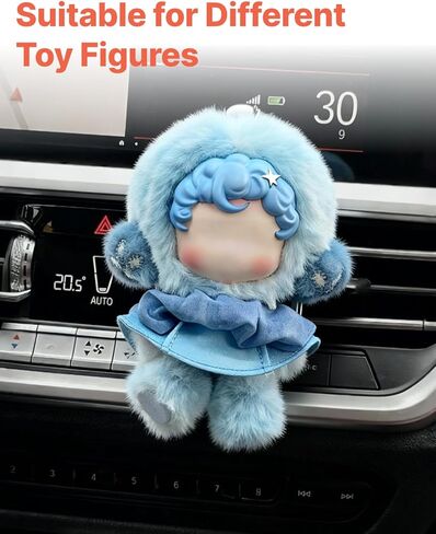 3Pcs 3D Printed Car Air Vent Stands for mini Labubu 4.0 The Monsters Pin for Love Series, Black Display Mount for Small Dolls with 2.17-inch Wide Clip, Cute Car Interior Accessories in Saudi Arabia