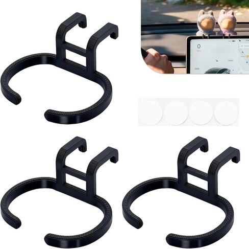 3Pcs 3D Printed Car Air Vent Stands for mini Labubu 4.0 The Monsters Pin for Love Series, Black Display Mount for Small Dolls with 2.17-inch Wide Clip, Cute Car Interior Accessories in Saudi Arabia