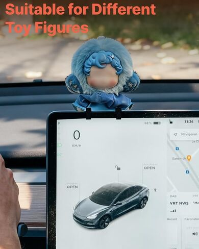 3Pcs 3D Printed Car Air Vent Stands for mini Labubu 4.0 The Monsters Pin for Love Series, Black Display Mount for Small Dolls with 2.17-inch Wide Clip, Cute Car Interior Accessories in Saudi Arabia