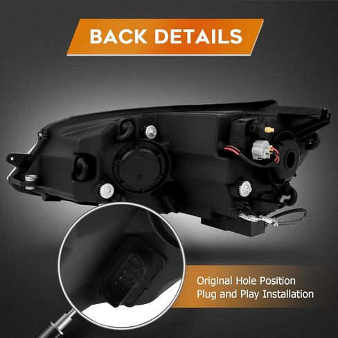 مجموعة مصابيح أمامية لهوندا سيفيك 2006-2011 أسود الإسكان العنبر عاكس واضح عدسة سائق والركاب الجانب كشافات in Kuwait