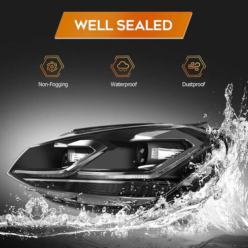 مجموعة مصابيح أمامية لهوندا سيفيك 2006-2011 أسود الإسكان العنبر عاكس واضح عدسة سائق والركاب الجانب كشافات in Kuwait