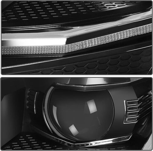 مجموعة مصابيح أمامية لهوندا سيفيك 2006-2011 أسود الإسكان العنبر عاكس واضح عدسة سائق والركاب الجانب كشافات in Kuwait