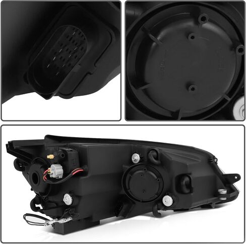 مجموعة مصابيح أمامية لهوندا سيفيك 2006-2011 أسود الإسكان العنبر عاكس واضح عدسة سائق والركاب الجانب كشافات in Kuwait