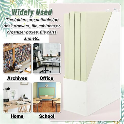 Whaline 36 Pack Sage Green Hanging File Folders Letter Size Solid Green File Pockets with Tab for Home Office Classroom Supplies, 9.3 x 12.1 Inch in Saudi Arabia