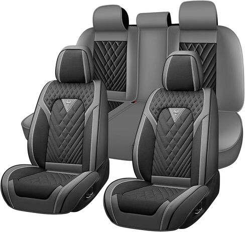 أغطية مقاعد السيارة لسيارة Mercedes-Benz GLA 250 2017-2025، أغطية مقاعد من الجلد الصناعي المقاوم للماء، غطاء إكسسوارات داخلية فاخرة للسيارات (مجموعة من 5 مقاعد، أسود) in Saudi Arabia
